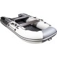 Надувная 3-местная ПВХ лодка Ривьера Максима 3200 НДНД  Гидролыжа (светло-серый/графит)